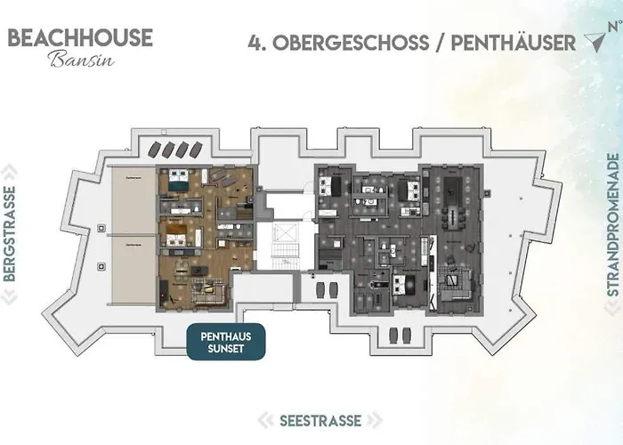 Beachhouse Bansin Penthouse Sunset Lejlighed *